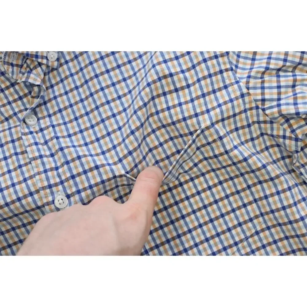 J Crew Dress Shirt Plaid Long‎ Sleeve Casual Button Up Mens Sz Small